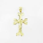 Mens 10k Yellow gold Jesus crucifix charm EGP72 3