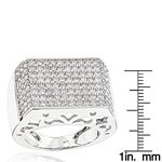 Mens Ring 14K Gold Pave Diamond Band 4Ctw (White-3