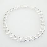 Mens 925 Sterling Silver curb bracelet franco cuban miami rope charm fancy swag Curb link bracelet 1