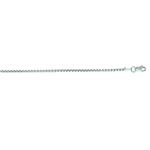 14K White Gold 1.7mm wide Shiny Round Box Chain with Lobster Clasp 1