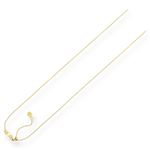 14K Yellow Gold .90mm wide Diamond Cut Adjustable Cable Chain with Lobster Clasp 1