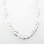 Silver Figaro link chain Necklace BDC89 1