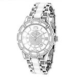 LUXURMAN Ladies Diamond Ceramic Watch 1.25Ct White