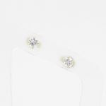 Unisex 14K gold fancy stud ball earrings 1