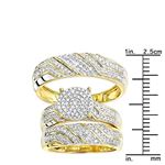 10K Gold Round Diamond Engagement Ring Wedding B-3