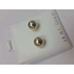 14k Yellow Gold Ball Stud Earrings pushback 3 4 5 6 7 8 10 12 14 MM (8 Millimeters) 3