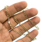 10K Diamond Cut Gold HOLLOW FIGARO Chain - 20 Inches Long 3.1MM Wide 3