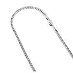 10k White Gold Hollow Franco Chain 4mm Wide Necklace with Lobster Clasp 24 inches long 1