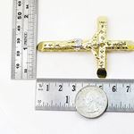 Mens 10k Yellow Gold Jesus cross Pendant 3