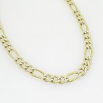 10K Yellow Gold diamond cut figaro chain GC110 3