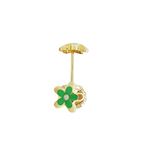 14K Yellow gold Flower stud earrings for Children/Kids web7 1