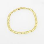 Mens 10k Yellow Gold figaro cuban mariner link bracelet AGMBRP38 8 inches long and 5mm wide 3