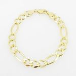 Mens 10k Yellow Gold figaro cuban mariner link bracelet AGMBRP29 8.5 inches long and 10mm wide 3