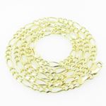 Mens Yellow-Gold Figaro Link Chain Length - 22 inches Width - 3.5mm 1