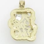 Ladies 10K Solid Yellow Gold I love you pendant Length - 1.10 inches Width - 18mm 3
