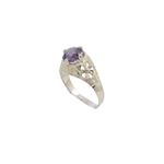 10k Yellow Gold Syntetic purple gemstone ring ajjr78 Size: 2.25 1