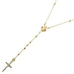 10K YELLOW Gold HOLLOW ROSARY Chain - 28 Inches Long 3MM Wide 1