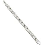 Women silver link bracelet SB1 7.25 inches long and 10mm wide 1