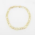 Mens 10k Yellow Gold diamond cut figaro cuban mariner link bracelet 8.5 inches long and 6mm wide 3