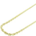 "Mens 10k Yellow Gold skinny rope chain ELNC35 20"" long and 2mm wide 1"