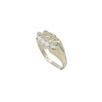 10k Yellow Gold Syntetic white love gemstone ring ajr26 Size: 7 1