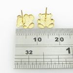 be12 fancy earrings 14K yellow gold italian ball stud huggie hoop 3