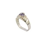 10k Yellow Gold Syntetic purple gemstone ring ajjr85 Size: 3 1