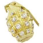 Mens 10k Yellow gold Yellow gold small hand grenade charm EGP13 1