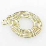 Ladies .925 Italian Sterling Silver Two Tone Snake Link Chain Length - 18 inches Width - 1mm 1
