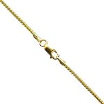 14K YELLOW Gold SOLID FRANCO Chain - 16 Inches Long 1.1MM Wide 1