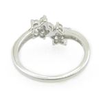 Ladies .925 Italian Sterling Silver dual flower ring 9 3