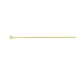 14K Yellow Gold 0.8mm wide Foxtail Chain with Spring Ring Clasp 1