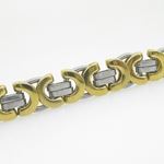 Mens Stainless steel bracelet beaded fancy franco cuban charm jewelry fashion greek style bracelet 3