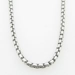 Ladies .925 Italian Sterling Silver Box Link Chain Length - 20 inches Width - 2mm 3