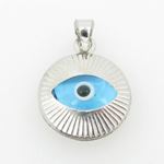 womens bp141 kabbalah evil eye .925 Sterling Silver good luck charm pendant 1