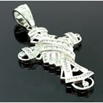 .925 Sterling Silver Men Crystal Stone Multi Pattern Shape Cross 1