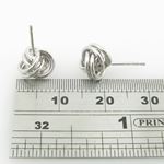 be26 fancy earrings 14K white gold italian ball stud huggie hoop 3