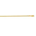 14K Yellow Gold 2.0mm wide Diamond Cut Gourmette Chain with Lobster Clasp 1