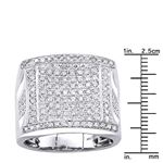 10K Gold Affordable Statement Mens Diamond Band-3