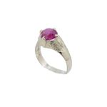 10k Yellow Gold Syntetic red gemstone ring ajjr30 Size: 2.25 1