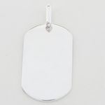 Plain dog tag pendant SB22 46mm tall and 24mm wide 3
