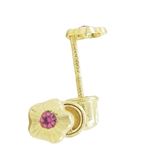 14K Yellow gold Flower cz stud earrings for Children/Kids web485 1