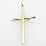 Mens 10K Solid Yellow Gold white jesus cross Length - 2.09 inches Width - 1.10 inches 3