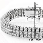 10K 3-Row Prong Set Natural Diamond Bracelet For-3