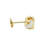 14K Yellow gold Heart stud earrings for Children/Kids web109 1