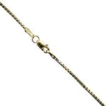 14K YELLOW Gold SOLID BOX CHAIN BEVELED Chain - 18 Inches Long 1.2MM Wide 1