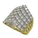 10K Yellow Gold womens cluster ring ASVJ18 1