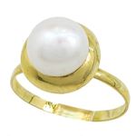 10K Yellow Gold womens synthetic pear ring ASVJ42 1