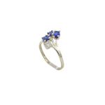 10k Yellow Gold Syntetic blue gemstone ring ajr15 Size: 7 1