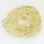 10K Yellow Gold figaro open link chain GC85 1